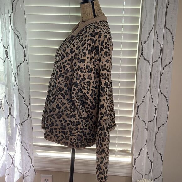 KENSIE Leopard Print long sleeve jacket - Picture 3 of 12